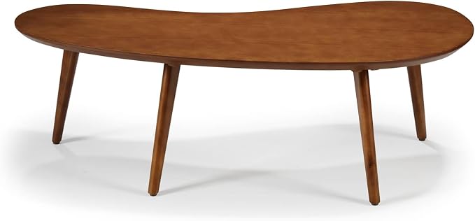 Mid Century Modern Abstract Shaped Coffee Table/Solid Wood/Castanho Finish - Image 10