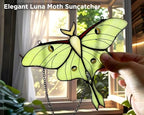 Luna Moth Stained Glass Window Hanging, Butterfly Suncatcher - Image 3