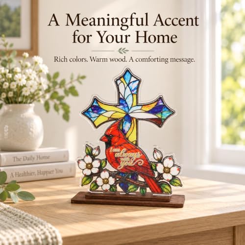 Christian Cardinal Memorial Gifts, Cardinal Decor Acrylic Plaque for Women - Image 4