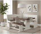 Pemberly Row Dining Set Wood, Rectangular in Off White - Image 9