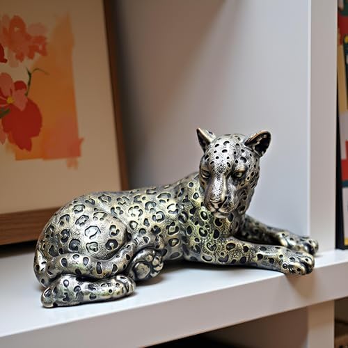 Cheetah Statue Home Decor Sculpture, Sitting Cheetah Desktop Ornament,Handmade with Resin,Office countertop Decoration,Suitable for Living Room, Dining Table, Bedroom - Image 2
