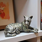 Cheetah Statue Home Decor Sculpture, Sitting Cheetah Desktop Ornament,Handmade with Resin,Office countertop Decoration,Suitable for Living Room, Dining Table, Bedroom - Image 2