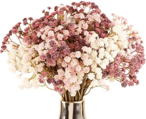 N&T NIETING Baby Breath Flowers Artificial Bulk, 10Pcs, Fall Pink Decor by NTNIETING