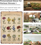 Bestylez Garden Gifts Vintage Gardening Signs Mom Grandma Birth Month Flower Metal Sign for Home Garden Greenhouse Living Room Bedroom Yard Cottage Outdoor Decor 8X12 Inch (3355) - Image 3