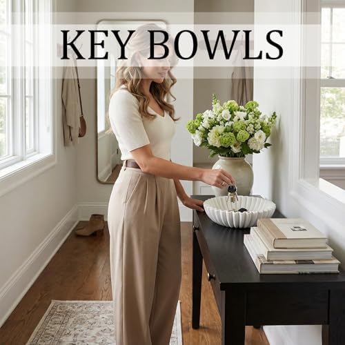 Decorative Bowls for Home Decor (White, 7.9''x 3'') - Image 4