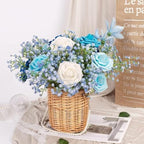 N&T NIETING Babys Breath Artificial Flowers Bulk, 15Pcs, Blue - Image 4