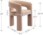 RIVOVA Modern Barrel Dining Chairs Set of 2 Upholstered Velvet Accent Side Chair - Image 2
