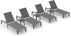 Ciokea Foldable Outdoor Lounge Chair Set of 4 by CIOKEA