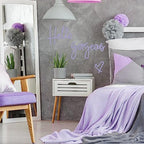 Blulu Hello Gorgeous Sign Wall Decor Wooden Words Minimalist Art, Purple - Image 6