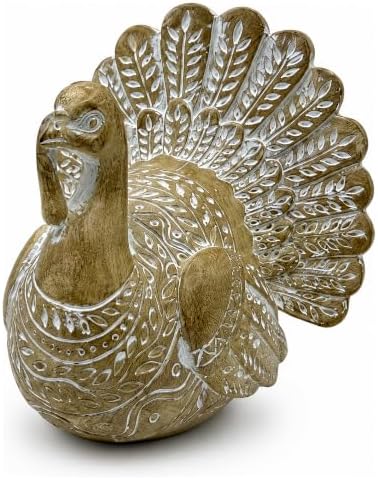 SHEHIM Thanksgiving Table Decor Turkey Decoration for Home Resin Figurine by SHEHIM