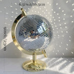 Disco Ball Globe Sculpture, 6.5in Gold Mirror Tabletop Decor - Image 6