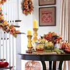 3 Pcs Fall Pumpkin Decor Wooden Table Sign Thankful Blessed Grateful Tabletop for Autumn Farmhouse Vintage Thanksgiving Harvest Party Rustic Home Room Table Shelf Halloween Decorations - Image 3