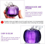 Purple Crystal Pumpkin Figurine Glass Sculpture Thanksgiving Fall Decor - Image 2