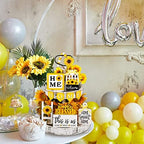 FairySandy 11 Pcs Sunflower Tiered Tray Decor Summer Rustic Home Farmhouse - Image 7