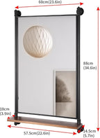 Industrial Pipe Mirror Wood Shelves, Bedroom Mirror - Image 2