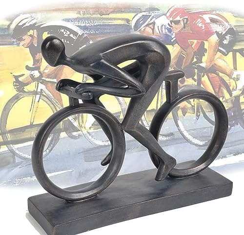 Resin Bike Black Statues Sculptures - Home Decor Shelf Decor Inspirational Decorations Bicycle Enthusiasts Gifts Office Table Aesthetic Decor for Shelves Accents 8.25 * 2.5 * 6.5 Inch by LCdecohome