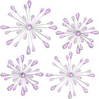 Hicarer 4 Pcs Starburst Wall Decor, Bling Metal Wall Art, Purple - Image 2