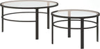 Henn&Hart Round Nested Coffee Table in Blackened Bronze, Coffee Table coffee - Image 8