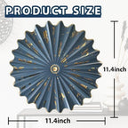 Metal Wall Sculpture,11.4'' Distressed Radial Sunburst Wall Art Decor - Image 2
