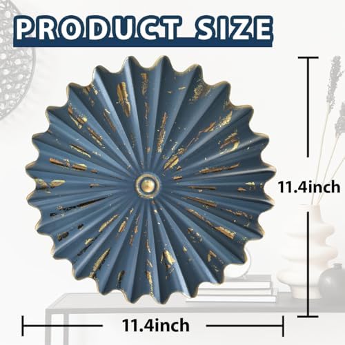 Metal Wall Sculpture,11.4'' Distressed Radial Sunburst Wall Art Decor - Image 2