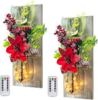 Mason Jar Sconce Decor Rustic Wall Sconces Christmas Wall Art Hanging by HOMECOR