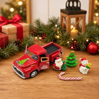 Christmas Truck Decor - Christmas Decorations Indoor with Tree Snowman Santa Candy Cane, Farmhouse Tabletop Decorations for Tiered Tray, Mantel, Shelf, Office Desk, Holiday Centerpiece Gift Decor - Image 5