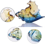 Hand Blown Glass Conch Statues, Blue and Amber Glass Art Figurines, Conch Shells for Coastal Home Decor, Living Room TV Stand and Bookcase Decor, Bathroom Shelf Tops and Cabinet Decor. - Image 5