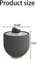 SSLine Bowl-Shape Small Coffee Table Modern Sintered Stone Top Coffee Table in - Image 2