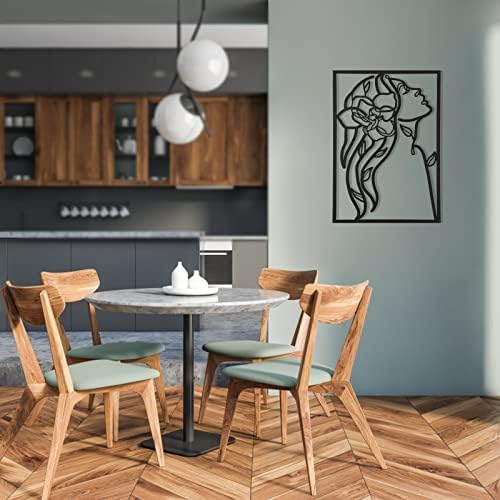 AGIOTA 3 Pcs Wall Decor Above Bed Minimalist Wall Art for Living Room Metal Line Art - Female Body, Black Room Decor for Bedroom Modern Wall Art for Indoor 15inch - Image 6