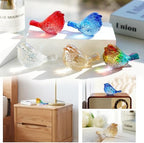 3 Inch Colorful Blown Glass Bird Collectible Figurines for Home Table Decor - Image 5