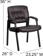 Flash Furniture Haeger LeatherSoft Tufted Executive Reception Chair - Image 3