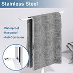 White T-Shaped Hand Towel Holder Stand for Countertops, Stainless Steel - Image 3