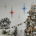 4 Pcs Star Wall Art for Home Decor Living Room Bedroom Office Metal 3D,Bling,with Hanging Hook Starburst Midcentury Sculpture Retro Gallery Accent Celestial -Gold 16.5in/9.4in - Image 6