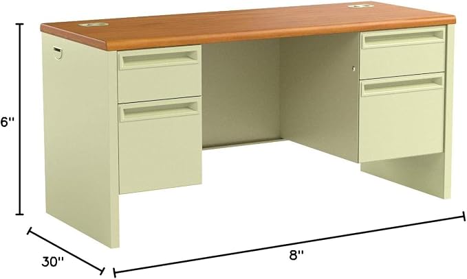 HON Credenza with Kneespace, 60 by 24 by 29-1/2-Inch, Harvest/Putty - Image 2