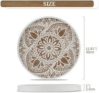 Hanobe Round Boho Decorative Tray for Coffee Table, Mandala Pattern Finish - Image 5