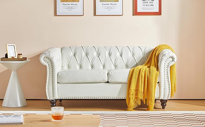 AVZEAR Chesterfield Loveseat Sofa, Upholstered Sofa Modern Sofa Couches Set - Image 6