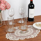 Modern Clear Coasters Set of 5- Glass Cute Coasters for Drinks, Amber - Image 2