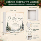 Christmas O Holy Night Sign Decorations Wood Box Sign - Image 4