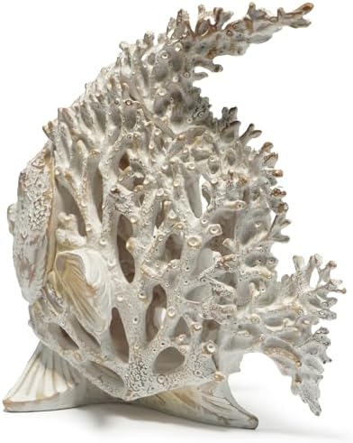 Hodao Sea Coral Fish Figurines, Angelfish Coral Reef Coastal Beach Decor - Image 3