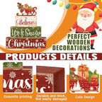 Moucuny 4 Pcs Christmas Sled Table Decorations - Image 3