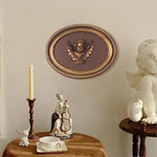 S-MANTIS Vintage Wall Sculpture, Antique Pediment, Hallway Wall Art, Hand Painted Wall Decoration With Intricate Cherub Wings Centerpiece, Gallery, Unique Gift (Antique Gold- Cherub) - Image 3