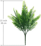 CATTREE Artificial Shrubs, 8pcs Plastic Plants Bamboo Grass Fake Green Bushes Greenery Leaves Wedding Indoor Outdoor Home Garden Verandah Office Table Centerpieces Arrangements Decoration - Image 4