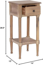 Home Square Wood Accent Starfish Coastal Side Table in Natural - Image 2