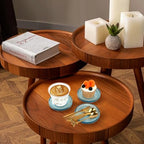 Modern Clear Coaster Set of 5- Glass Coasters for Drinks, Clear Blue - Image 7