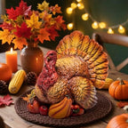 Hodao Thanksgiving Turkey Decoration,Fall Harvest Tabletop Centerpiece - Image 3