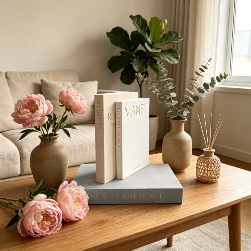 Beautiful Decorative Books, Set of 3 Linen Faux Book Boxes, Grey Fake Book Boxes with Hidden Storage Room for Photos & Keepsakes, Styling Decor for Coffee Tables, Shelves, & Mantels - Image 6