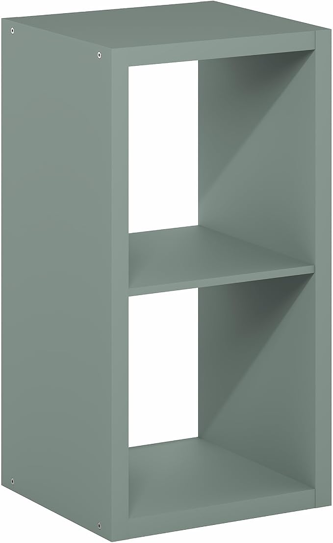 Furinno Cubicle Book Shelf, 2-Cube Bookshelf, Extra Thick Frame Horizontally & - Image 8
