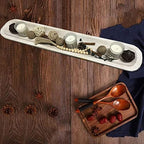 Wooden Dough Bowls Decorative，Rustic Bread Long Bowls Decor Wood Tray, Hand Carved for Table Centerpiece Decor, Home Decor (30 * 6 * 2inch White) - Image 6