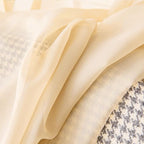 MIULEE Cream Beige Short Sheer Curtains 2 Panels, 29 x 30 Inches | Rod Pocket - Image 3