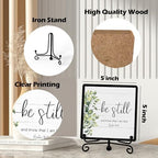 Home Decor, Farmhouse Be Still And Know That I Am God Shelf Decor For Living Room, Christian Gifts For Women Men, Entryway Tv Stand Fireplace Mantle Coffee Table Decoration (Still-12) - Image 2